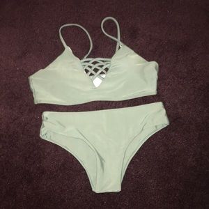 Olive green bikini set